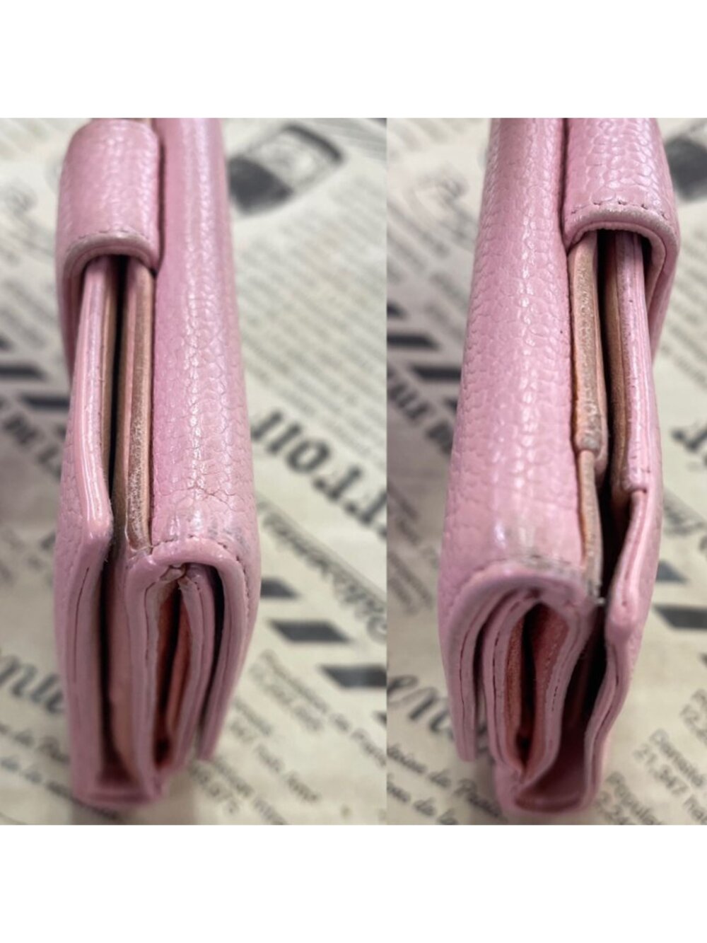 Chanel Fold Wallet Hook CC Logo Caviar Leather Pink - Picture 5 of 15